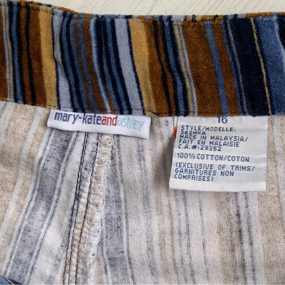 Mary-Kate and Ashley Y2K Velveteen Striped Pants Girls Size 16 - Picture 6 of 11